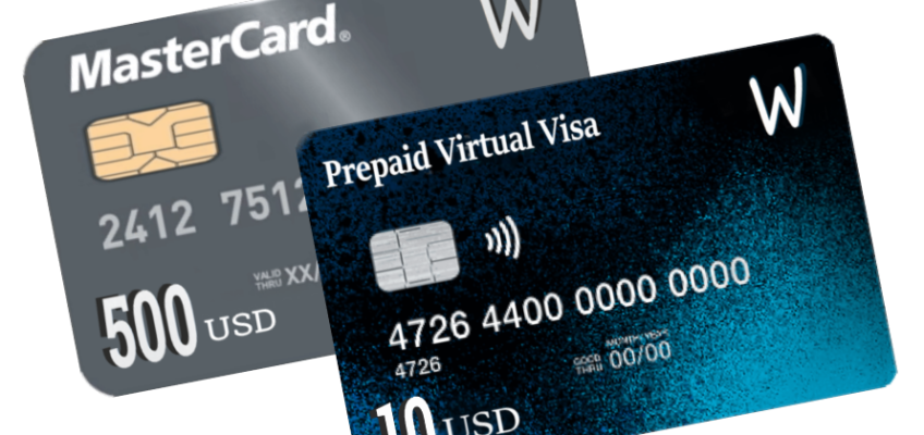 Visa virtual prepaid cards start from 10$ to 500$